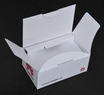 กล่องกระดาษสีขาว กระดาษ K-One หนา 250 แกรม ปั๊มไดคัท ปะประกอบขึ้นรูป