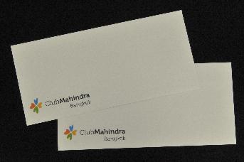 ซองสำเร็จ Club Mahindra Bangkok ด้านหน้าซอง พิมพ์โลโก้และชื่อบริษัท (พิมพ์ 4 สี )  
