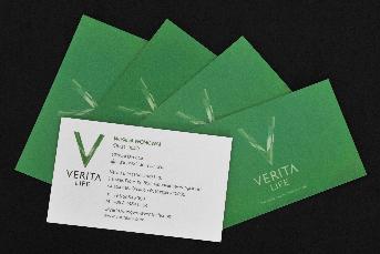 นามบัตร Verita Name Card Offset Printing โดย Verita Life
ขนาด 9 x 5.5 ซม.
พิมพ์ระบบออฟเซ็ท 4 สี