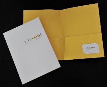 แฟ้ม Luxury Folder แบบมีโลโก้อย่างเดียว ด้านหลังปะกระดาษ StarDream สีทอง
