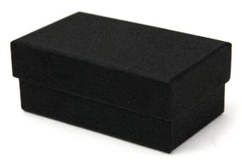 กล่องกระดาษสีดำ กล่องบน-กล่องล่าง ใช้ใบห่อกระดาษ Burano สีดำ 90 แกรม