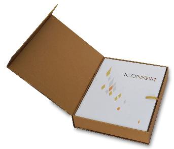 กล่องกระดาษแข็งห่อ  Luxury Package Icon Siam โดย ไอคอนสยาม 
ขนาดกล่องสำเร็จ ประมาณ 30 x 38 x 7.5 ซม.
ขนาดกล่องกางออก ประมาณ 75 x 38 ซม.
จั่วปังเบอร์ 24 หนา 2 มิล