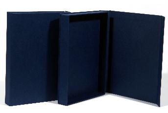 กล่องกระดาษสีสวย กระดาษห่อ Burano สีน้ำเงิน 90 แกรม 