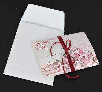 Congratulation Card Set  ชุดการ์ดเชิญดอกไม้ พร้อมซองสั่งผลิตตามขนาด โดย มิตซูบิชิ อิเล็คทริค เอเชีย
ชุดการ์ดเชิญพร้อมซองลายดอกไม้
ขนาดเล็กกว่า A5 