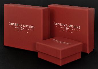 กล่องกระดาษแข็งห่อ MINERVA MINERS  2 ขนาด โดย สวีท อีส เจ
กล่องเล็ก   ขนาด  7 x 7 x  3.5 ซม.
กล่องใหญ่ ขนาด 10  x 10  x 4 ซม.