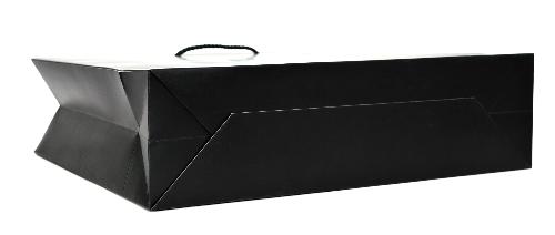 ถุงกระดาษสีดำ ก้นถุงรองด้วยกระดาษอาร์ตการ์ด
หนา 350 แกรม รับน้ำหนักได้ดี 