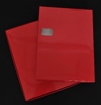 กล่องสีแดงกระดาษอาร์ตการ์ด 350 แกรม พิมพ์ออฟเซ็ท