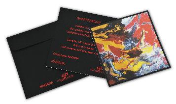 การ์ดเชิญพร้อมซอง CARD NAGARA โดย Siam Paragon Development
การ์ดปะประกบขนาด 20 x 20 ซม.
ด้านหน้าพิมพ์ดิจอตอล
ด้านหลังปั้มฟอยล์
