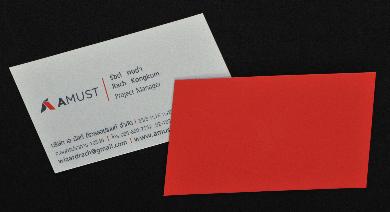ตัวอย่างนามบัตร ขนาดมาตรฐาน กระดาษอาร์ตการ์ด 230 แกรม
