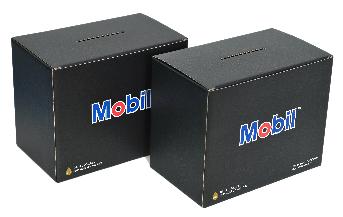 กล่องชิงโชค Mobil 
กระดาษลูกฟูกสีน้ำตาล 3 ชั้น
ปะประกบกับกระดาษกล่องแป้ง 270 แกรม