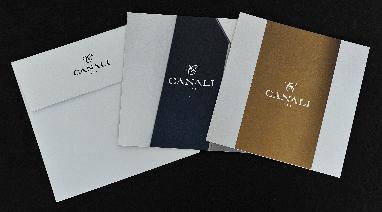 การ์ดเชิญ CANALI 1934 พร้อมซองใส่การ์ด โดย บริษัท ทรานส์ แฟชั่น (ประเทศไทย) 