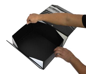 วิธีการขึ้นรูปกล่อง
ขนาดกล่องสำเร็จ 24.5 x 25.5 x 13 ชม.
จั่วปังขนาด 2 มิล ใบห่อกระดาษอาร์ต 115 แกรม