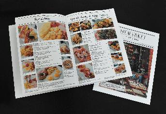 Food Menu in 2 colors, laminated on 2 sides