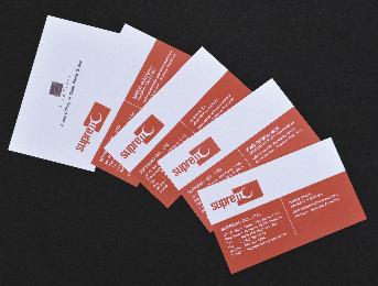 นามบัตรสีขาว / แดง กระดาษ CX22 Diamond White 250 แกรม