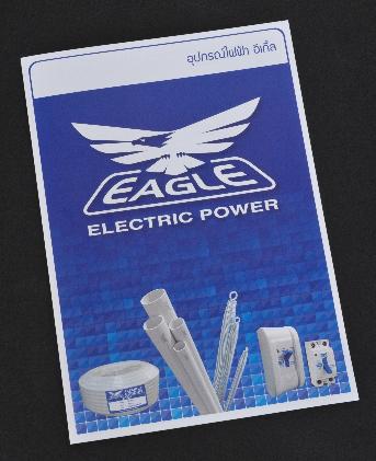 แผ่นพับอุปกรณ์ไฟฟ้าแบรนด์ Eagle electric power