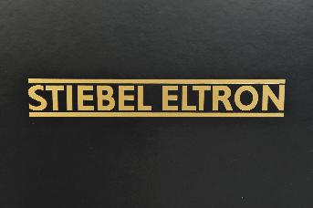 ปั๊มโลโก้ฟอยล์ทอง Stiebel Eltron