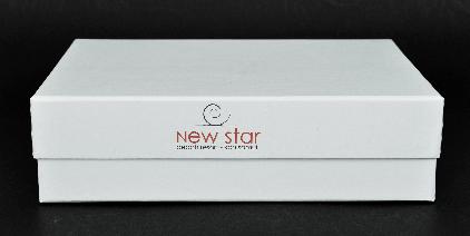 กล่องแบบฝาบน-ฝาล่าง พิมพ์โลโก้ New Star ข้างฝากล่อง