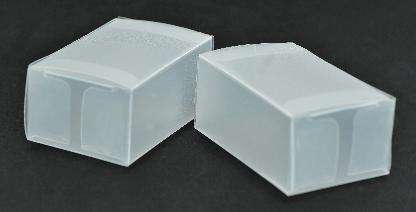 กล่องพลาสติก PP เนื้อทรายสีขาวธรรมชาติ พลาสติกหนา 0.4 มม.