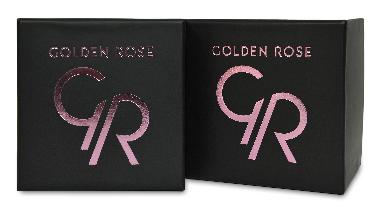 กล่องฝาบนปั๊มฟอยล์โลโก้ GR - GOLDEN ROSE สี pink 2  