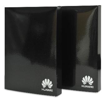 สมุดโน้ต Huawei หุ้มปกหนังเทียมสีดำ ปั๊มจมโลโก้ 1 จุด

