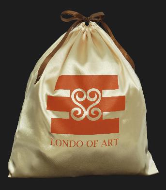 ถุงผ้าหูรูด LONDO OF ART ถุงผ้าเบอร์ 118 สกรีนโลโก้ 1 สี