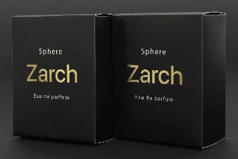 กล่องกระดาษใส่ขวดน้ำหอมแบรนด์ Zarch ขนาด 8.5 x 10.5 ซม. ความหนา 4.5 ซม.