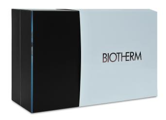 กล่องสวมแบบกล่องไมัขีด กล่องนอกสีขาวพิมพ์โลโก้ BIOTHERM สีดำที่หน้ากล่อง