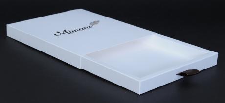 กล่องกระดาษสีขาว กล่องปลอก (ฝานอก) ขนาดกางออก 40.5 x 20.7 ซม. 