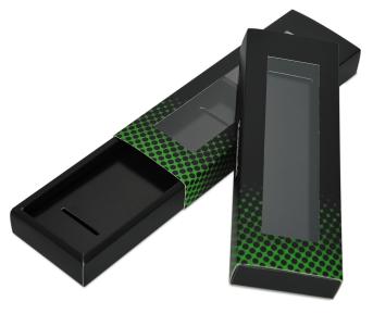 กล่องด้านใน หนา 0.5 ซม. พิมพ์ตีพื้นสีดำ เคลือบลามิเนตด้าน
