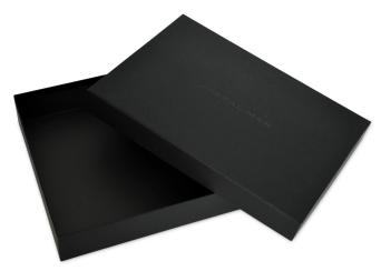 กล่องใส่สินค้า Jaspal man กล่องกระดาษแข็งห่อสีดำด้าน 