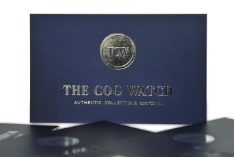 นามบัตร The Cog Watch ขนาดมาตรฐาน 9 x 5.5 ซม.