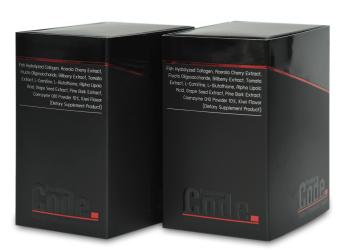 กล่องใส่สินค้าเคลือบลามิเนตด้าน ด้านนอกพิมพ์ 2 สี (สีดำ / สีเงิน)