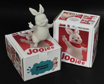 กล่องใส่ตุ๊กตากระต่าย JooJee  กล่องกระดาษลูกฟูกลอน E