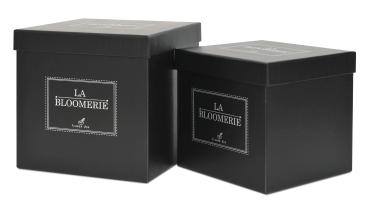 กล่องสีดำ กล่องใส่ดอกกุหลาบ ใบใหญ่ขนาด 9 x 9 x 9 นิ้ว ใบเล็กขนาด  7 x 7 x 7 นิ้ว 