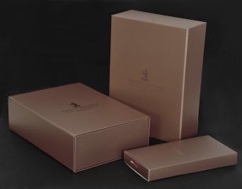 Gift Box กล่องของขวัญสั่งผลิต 2 ขนาด สี Pink Gold เมทัลลิค 