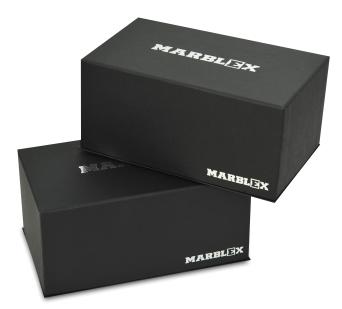 กล่องใส่แผ่นหินตัวอย่าง MARBLEX กล่องกระดาษจั่วปัง ห่อกระดาษ Burano 90 แกรม