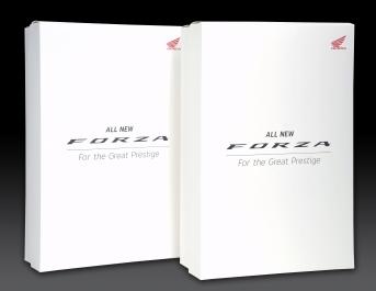 กล่องกระดาษสีขาวทรงสูง (แนวตั้ง) งานพิมพ์ 2 สี พิมพ์ลโก้ Honda บนฝากล่อง ตำแหน่งบนมุมขวา